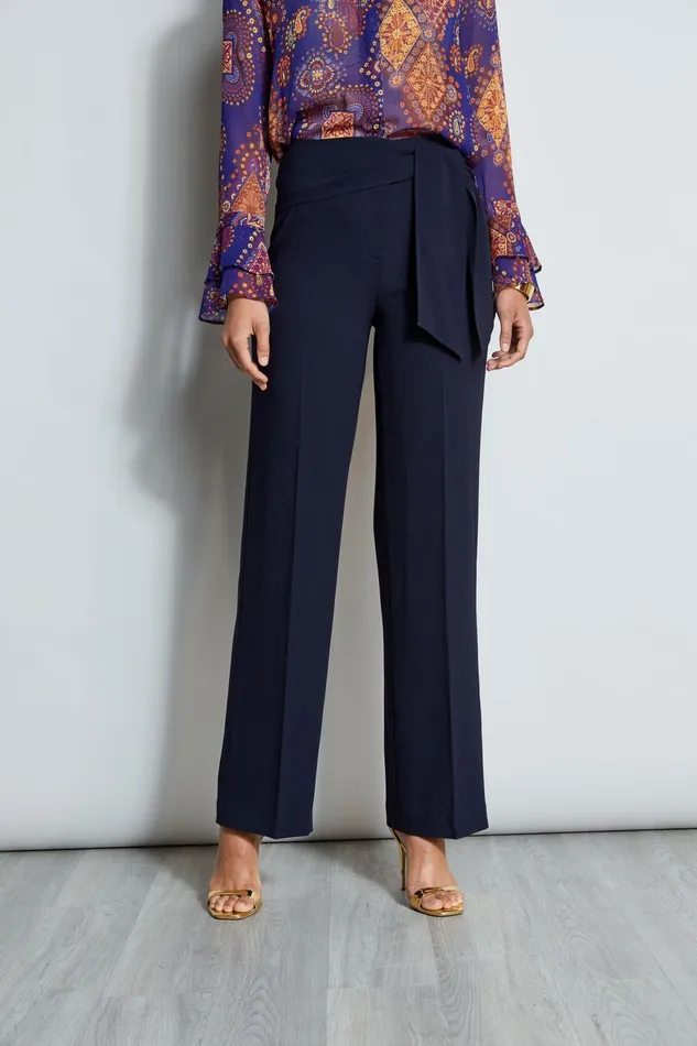 Outlet 8211 Women Bottoms Elie Tahari Wide Leg Sash Pant Stargazer