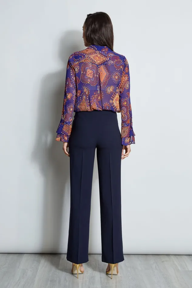 Outlet 8211 Women Bottoms Elie Tahari Wide Leg Sash Pant Stargazer