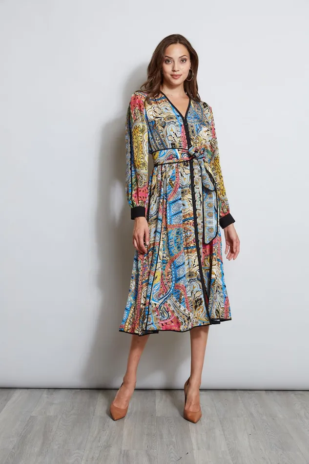 Outlet 8211 Women Dresses and Jumpsuits Elie Tahari Calypso Print Dress Calypso