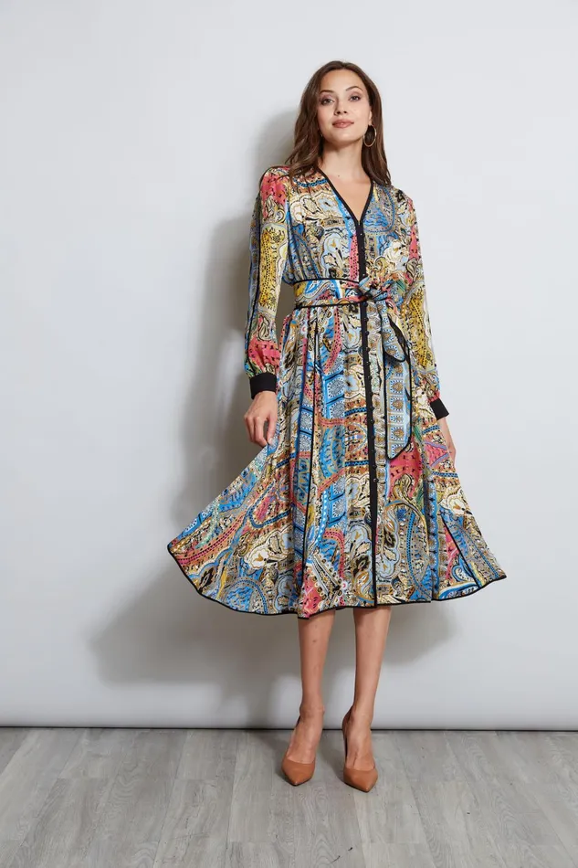 Outlet 8211 Women Dresses and Jumpsuits Elie Tahari Calypso Print Dress Calypso