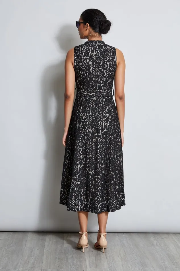 Outlet 8211 Women Dresses and Jumpsuits Elie Tahari Pearl Detail Lace Dress Noir Lace
