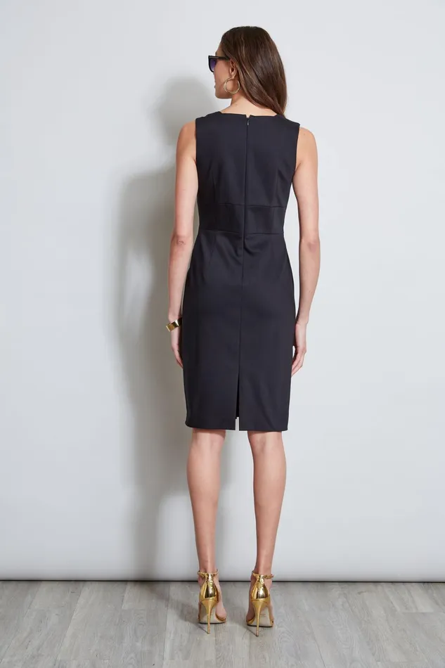 Outlet 8211 Women Dresses and Jumpsuits Elie Tahari Square Neck Slim Dress Black