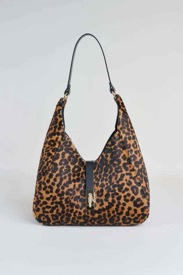 Outlet 8211 Women Handbags Elie Tahari Leopard Calf Hair Hobo Bag Leopard