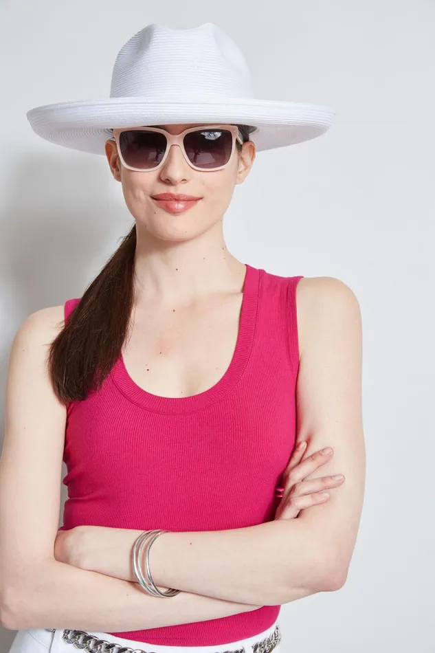 Outlet 8211 Women Hats Elie Tahari Sun Hat White