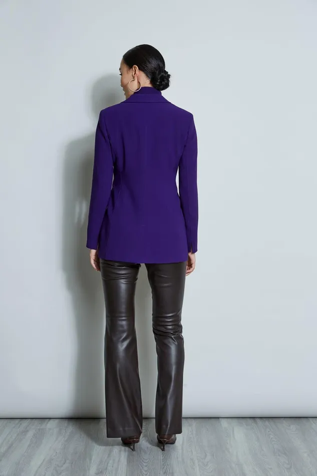 Outlet 8211 Women Jackets and Blazers Elie Tahari Asymmetric Single Button Blazer Winter Plum