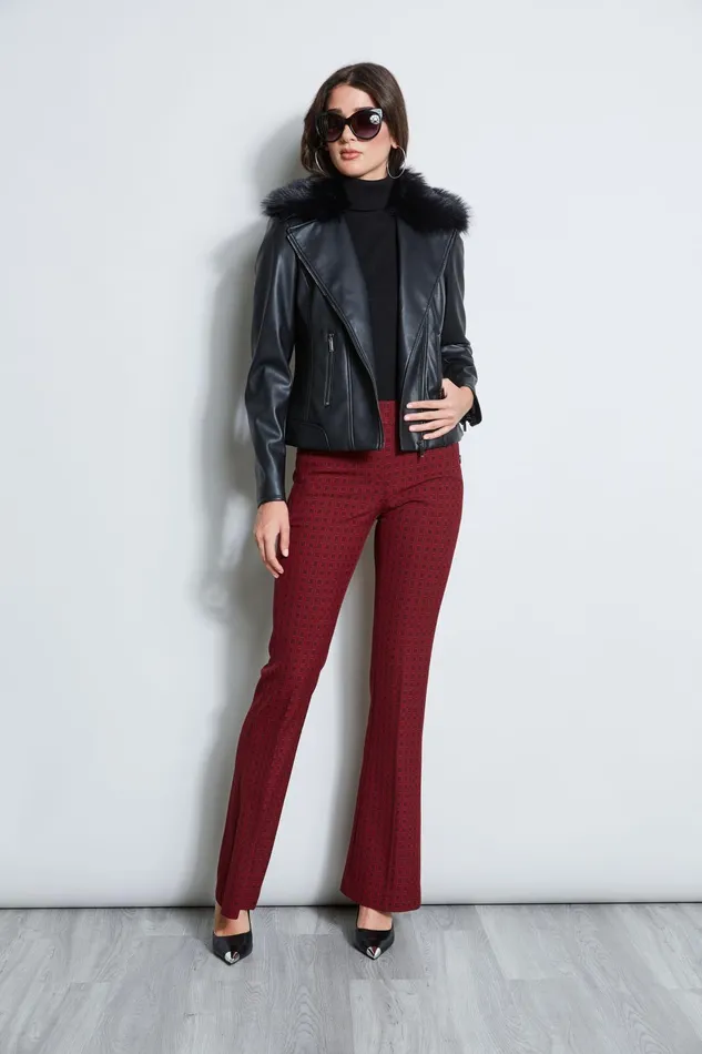 Outlet 8211 Women Jackets and Blazers Elie Tahari Faux Fur Collar Moto Jacket Black