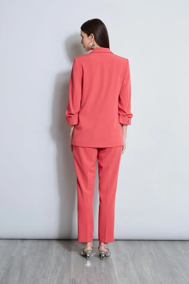 Outlet 8211 Women Jackets and Blazers Elie Tahari Ruched Sleeve Blazer Wonder Wheel