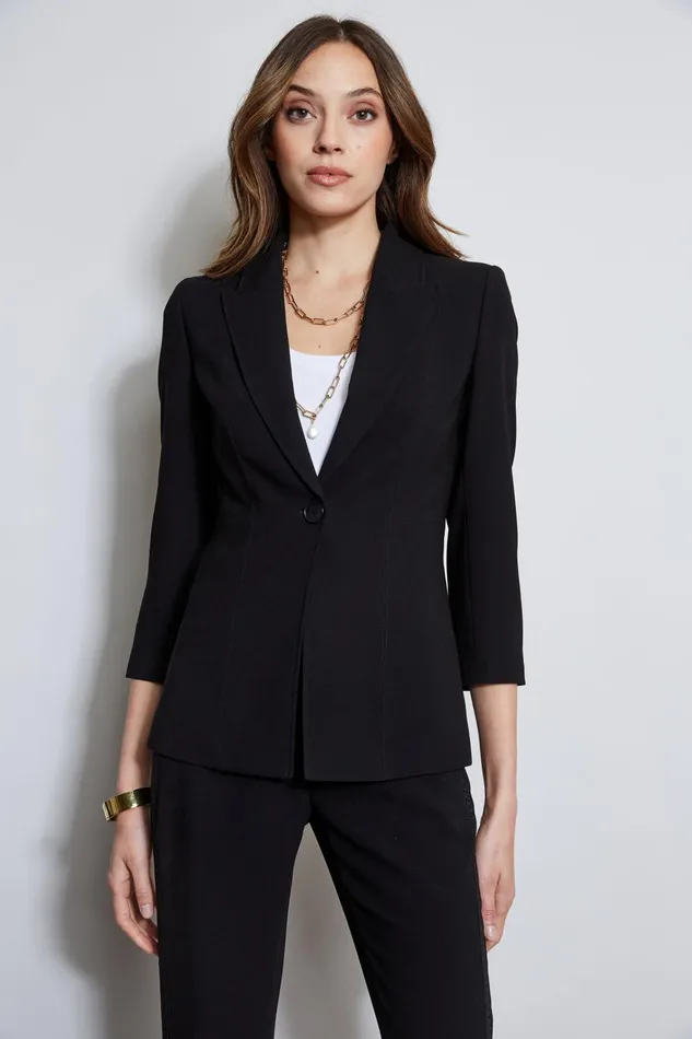 Outlet 8211 Women Jackets and Blazers Elie Tahari Single Breasted Dart Blazer Black