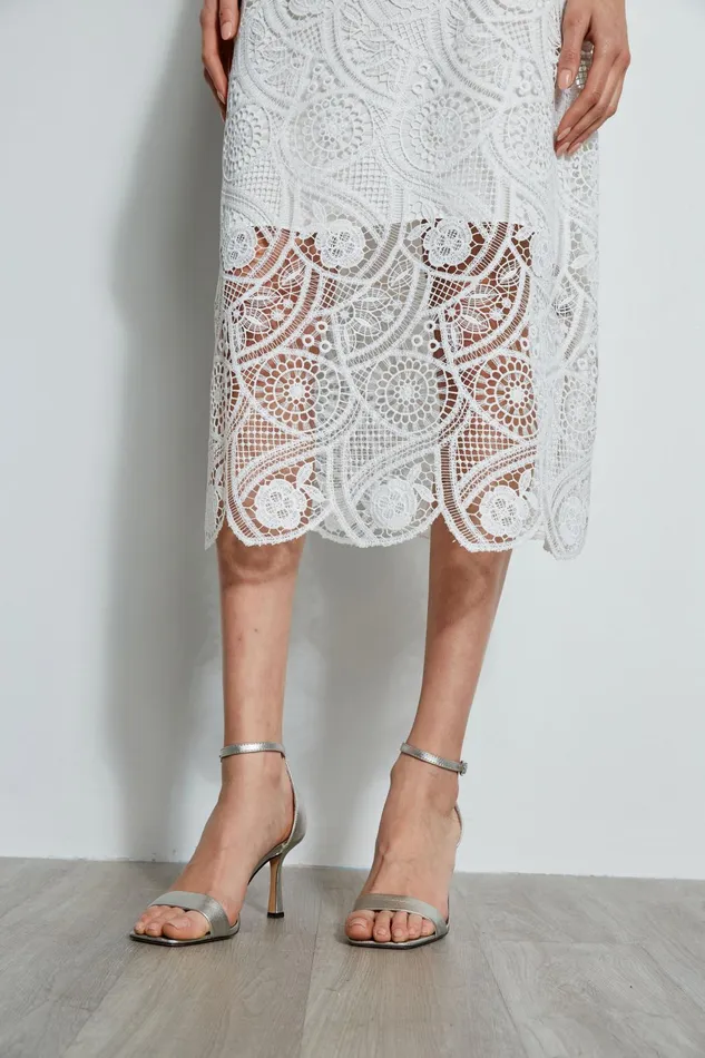 Outlet 8211 Women Midi Dresses Elie Tahari Lace Maxi Dress Pearl