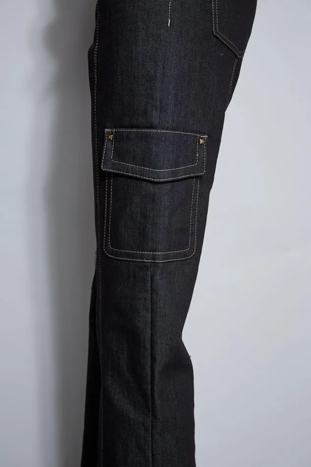Outlet 8211 Women Suiting Elie Tahari Denim Cargo Pant Black