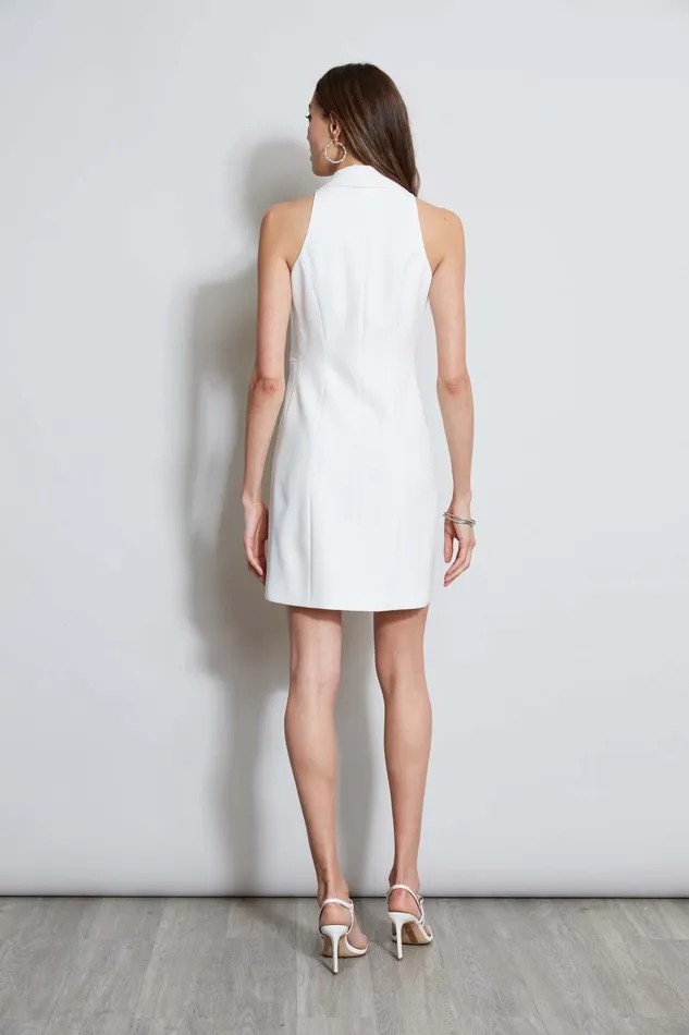 Outlet 8211 Women Suiting Elie Tahari Sleeveless Double Breasted Blazer Dress Foam