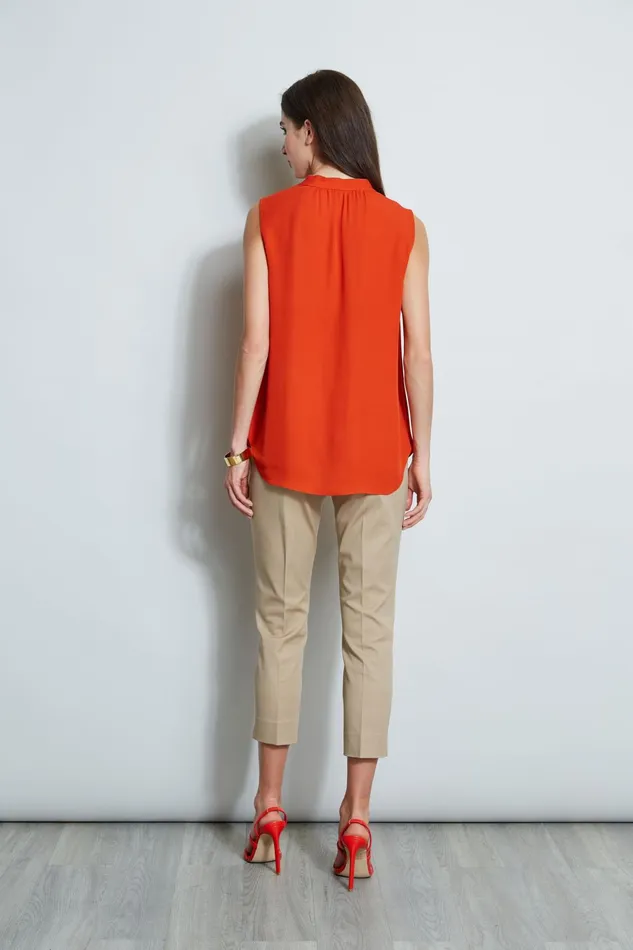 Outlet 8211 Women Tops Elie Tahari Chain Pleat Shirt Agave