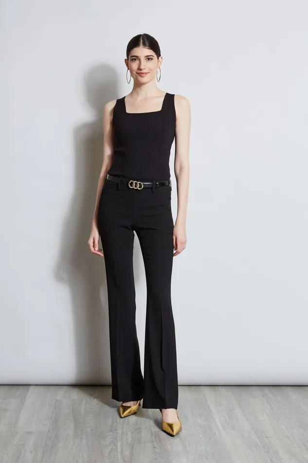 Outlet 8211 Women Tops Elie Tahari Rib Detail Sweater Tank Black