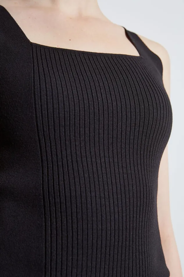 Outlet 8211 Women Tops Elie Tahari Rib Detail Sweater Tank Black