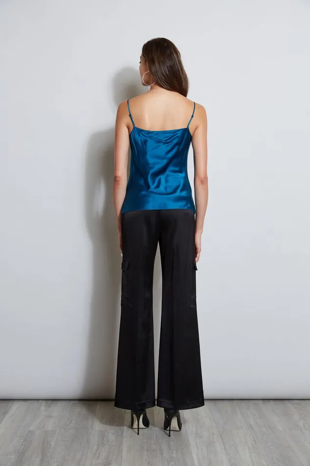 Outlet 8211 Women Tops Elie Tahari Silk Satin Cami Teal