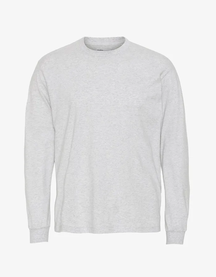 Oversized Organic LS TShirt 8211 Snow Melange Men TShirts Colorfulstandard