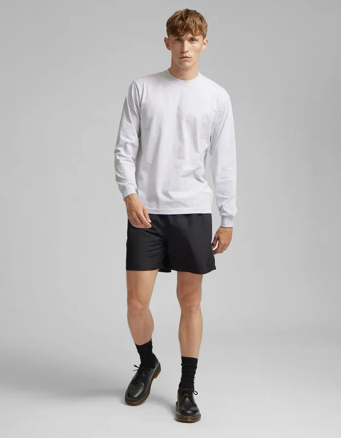 Oversized Organic LS TShirt 8211 Snow Melange Men TShirts Colorfulstandard