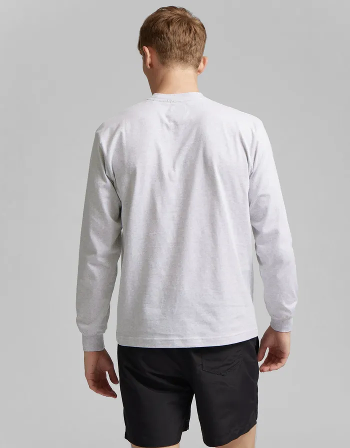 Oversized Organic LS TShirt 8211 Snow Melange Men TShirts Colorfulstandard