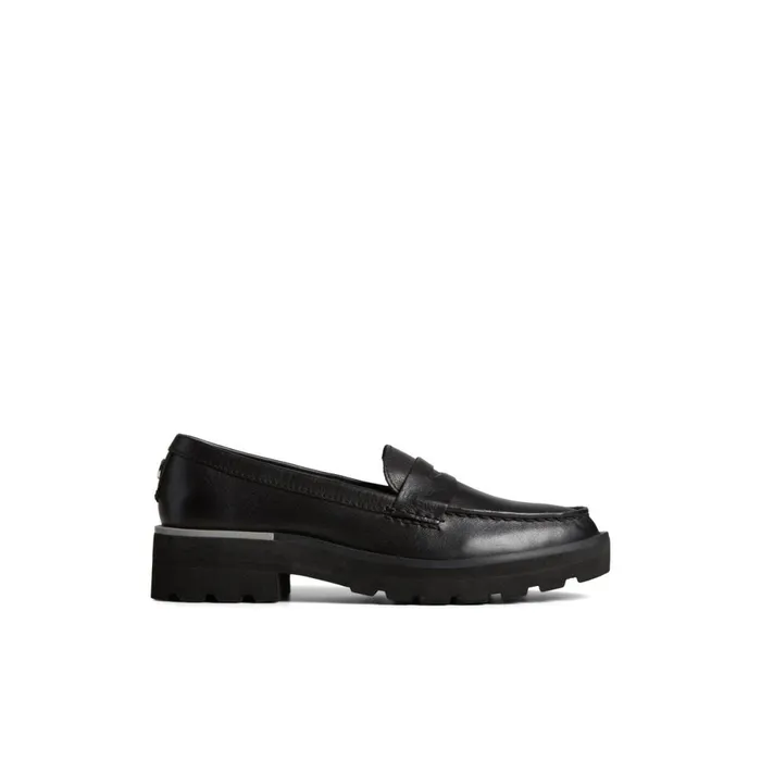 Oxfords and Loafers Women Sperry Lug Penny Loafer Black