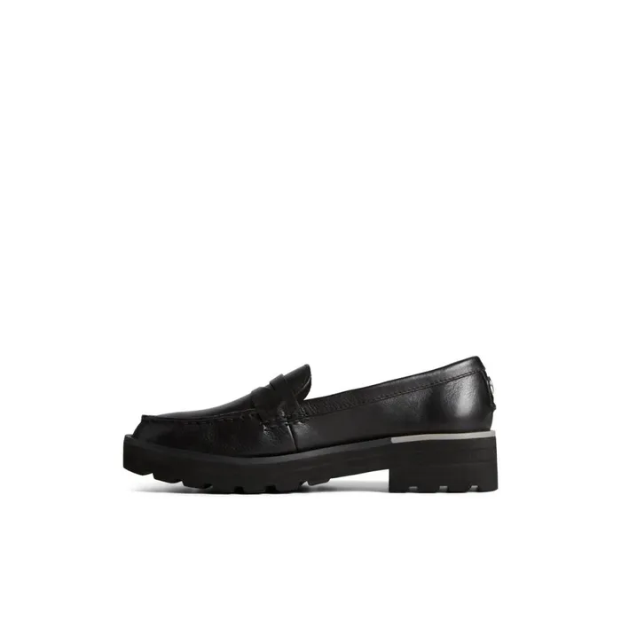 Oxfords and Loafers Women Sperry Lug Penny Loafer Black