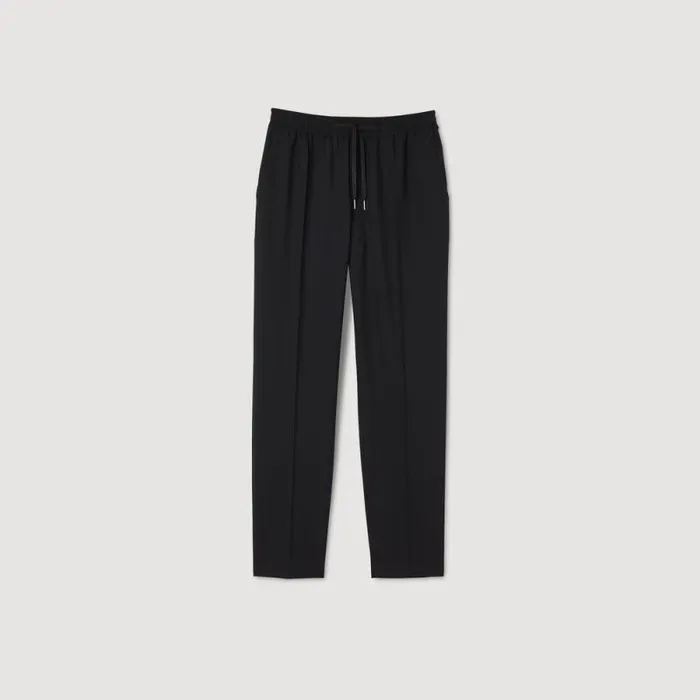 Pants and Shorts Men SANDRO Elasticated Straightleg Pants Black