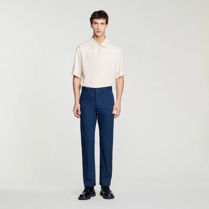 Pants and Shorts Men SANDRO Straightleg Chinos Dark Navy