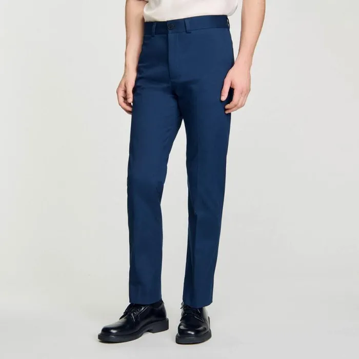 Pants and Shorts Men SANDRO Straightleg Chinos Dark Navy