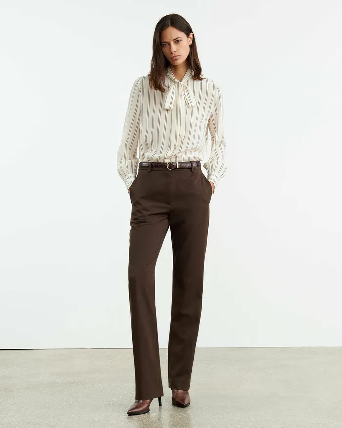 Pants and Shorts Nili Lotan Women ANATOLE PANT Brown