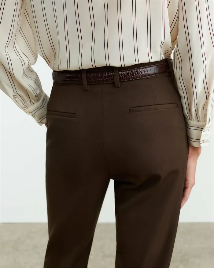 Pants and Shorts Nili Lotan Women ANATOLE PANT Brown
