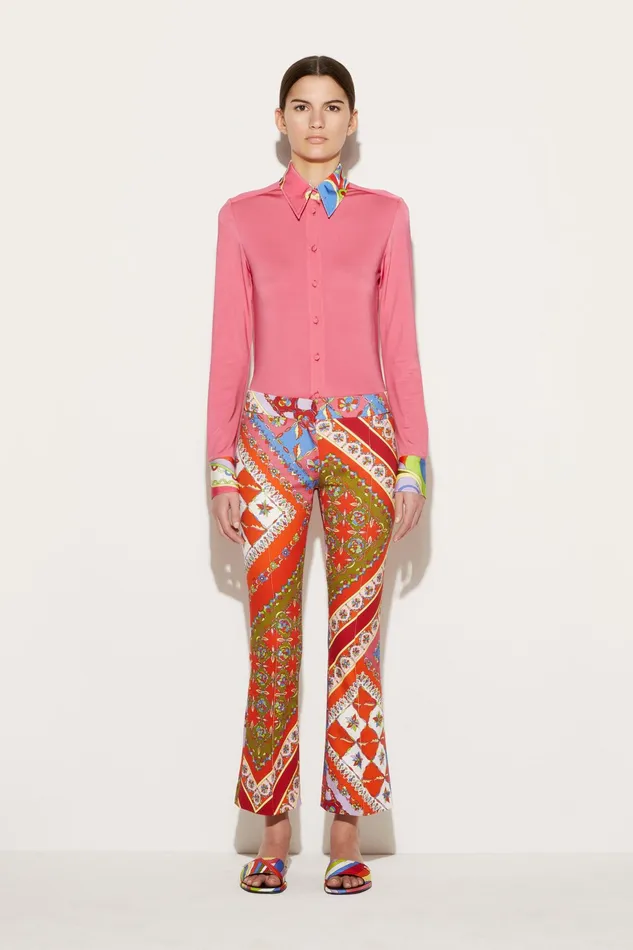 Pants And Shorts Women PUCCI FestaPrint Flared Trousers