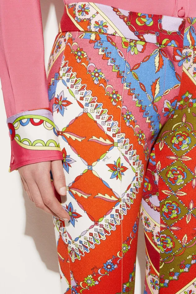 Pants And Shorts Women PUCCI FestaPrint Flared Trousers