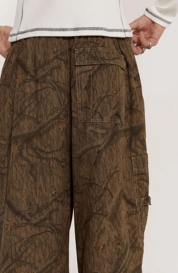 Parachute Pants Men Jaded London Forest Camo Parachute Pants