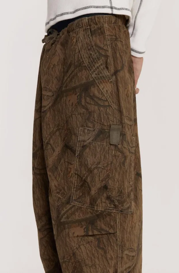 Parachute Pants Men Jaded London Forest Camo Parachute Pants