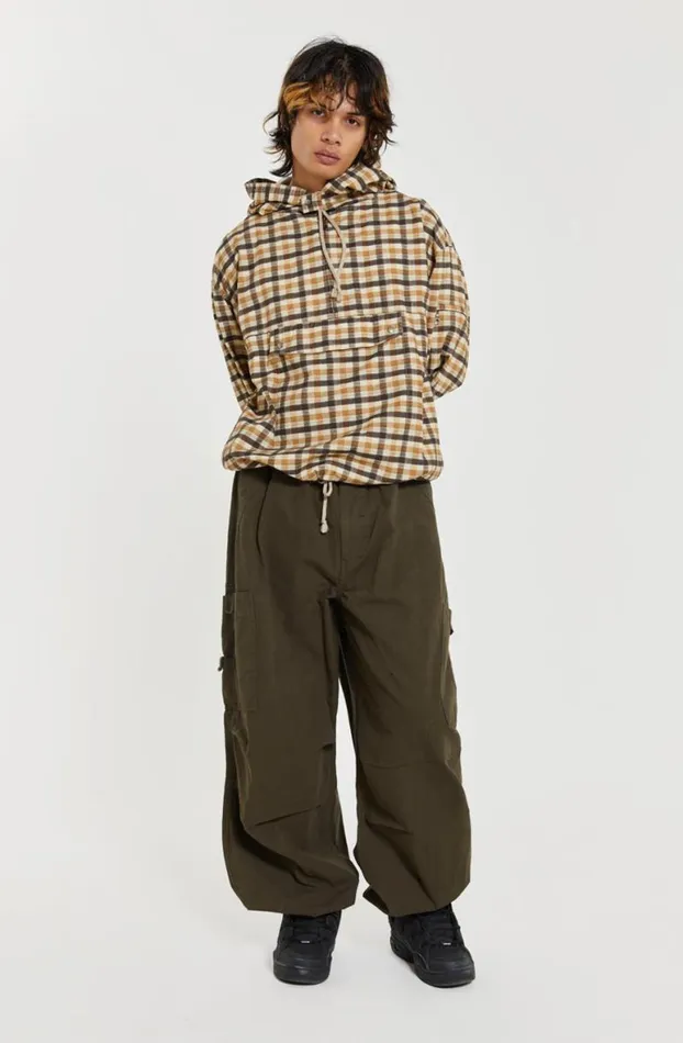 Parachute Pants Men Jaded London Khaki Parachute Cargo Pants