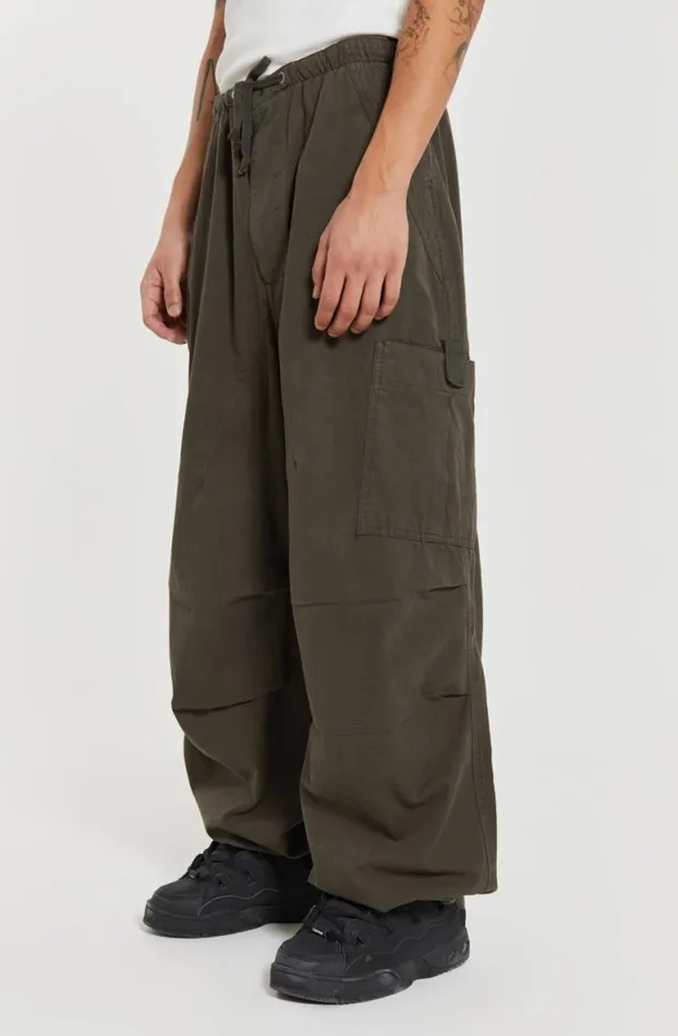 Parachute Pants Men Jaded London Khaki Parachute Cargo Pants