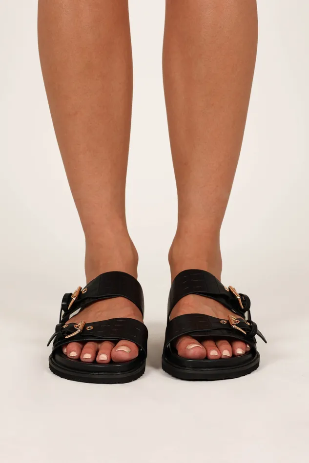 petalandpup Flats Women Raiden Sandal 8211 Black Croc Black Croc