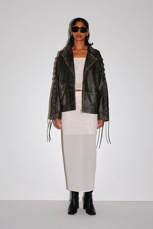 Peyton Leather 8211 Black Women Won Hundred Coats Jackets and Blazers