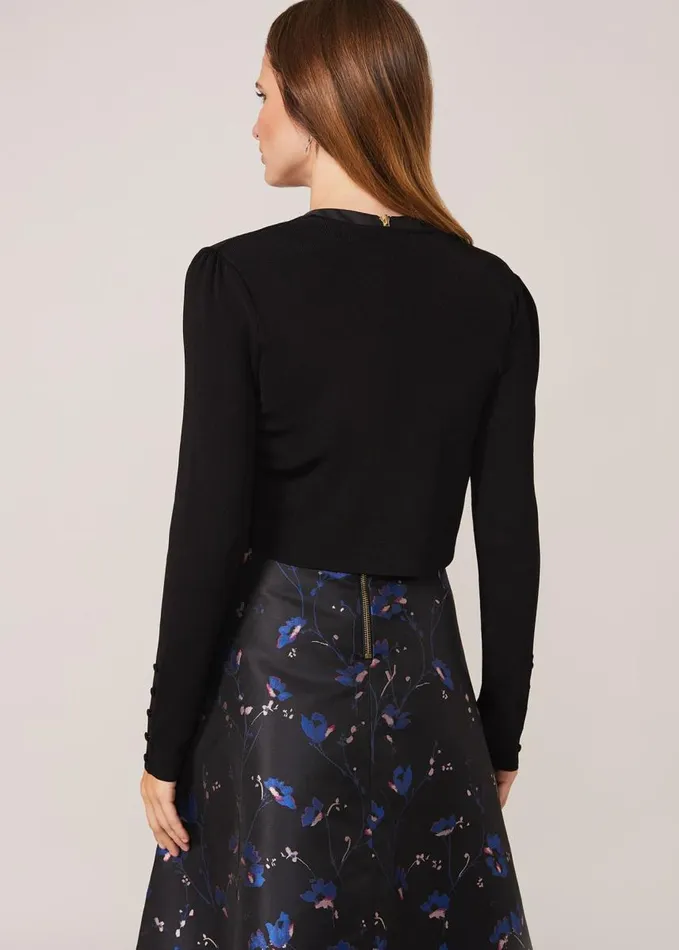 Phase Eight Adah Knitted Occasion Jacket Black Women Knitwear