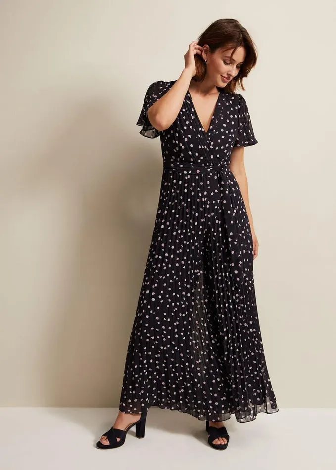 Phase Eight Alexandra Spot Pleat Jumpsuit Multicoloured Women Dresses