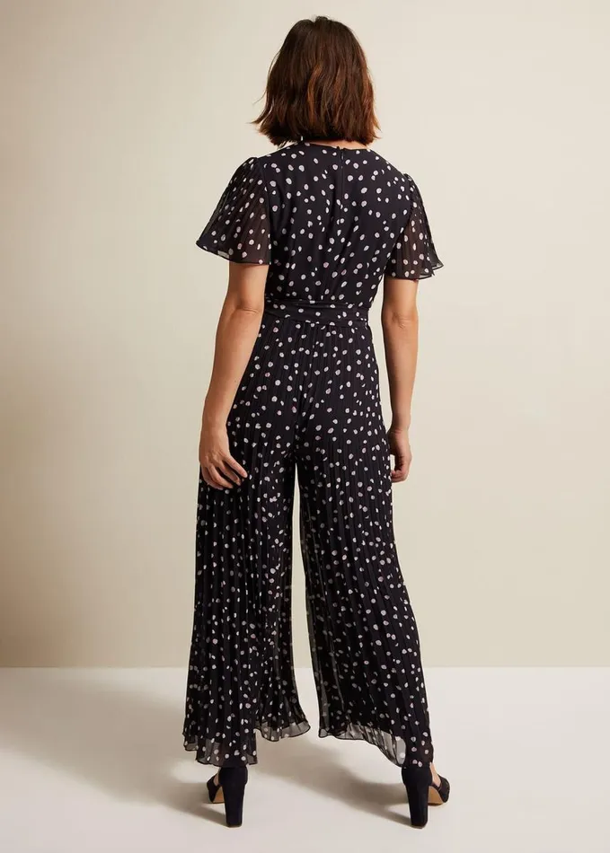 Phase Eight Alexandra Spot Pleat Jumpsuit Multicoloured Women Dresses