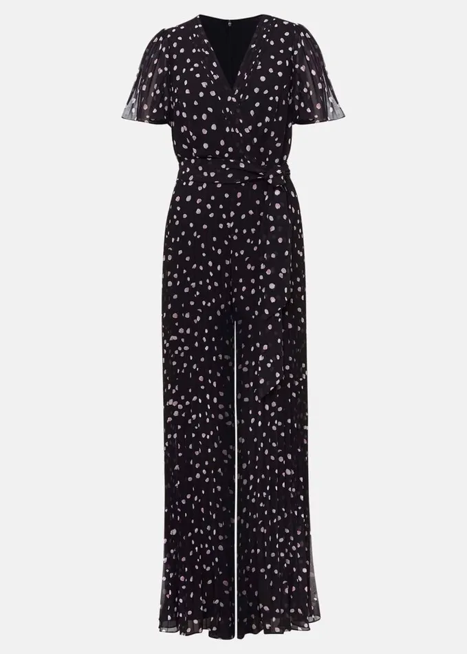 Phase Eight Alexandra Spot Pleat Jumpsuit Multicoloured Women Dresses