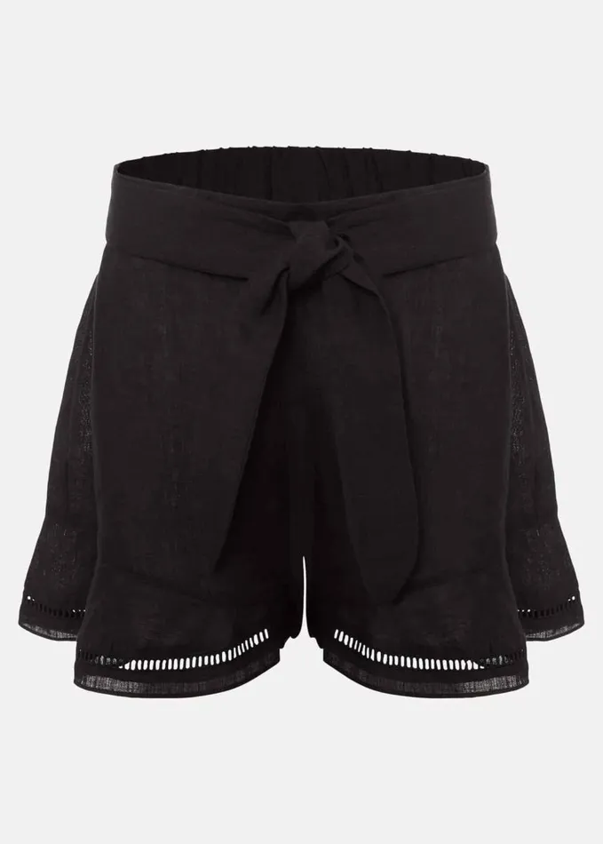 Phase Eight Allora CutOut Hem Shorts CoOrd Black Women Trousers
