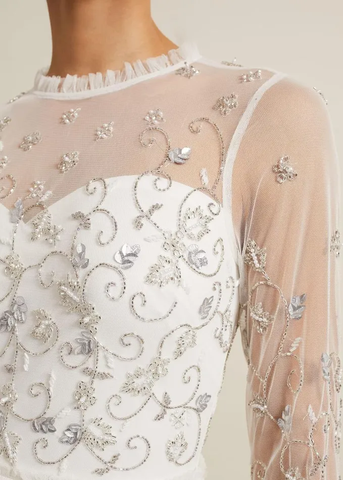 Phase Eight Annie Embellished Wedding Dress Ivory Women Dresses