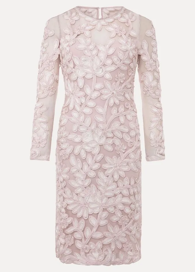 Phase Eight Annika Tapework Midi Dress Antique Roseivory Women Dresses