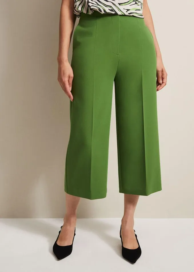 Phase Eight Aubrielle Wide Leg Culottes Green Women Trousers
