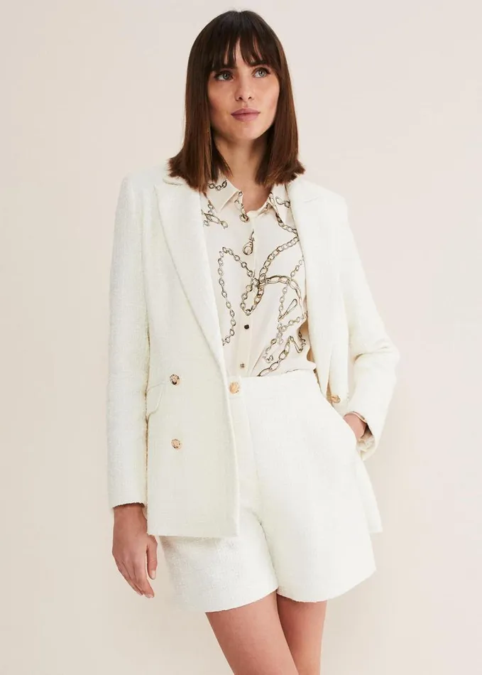 Phase Eight Auden Cream Blazer Cream Women Jackets