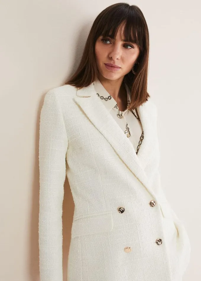 Phase Eight Auden Cream Blazer Cream Women Jackets