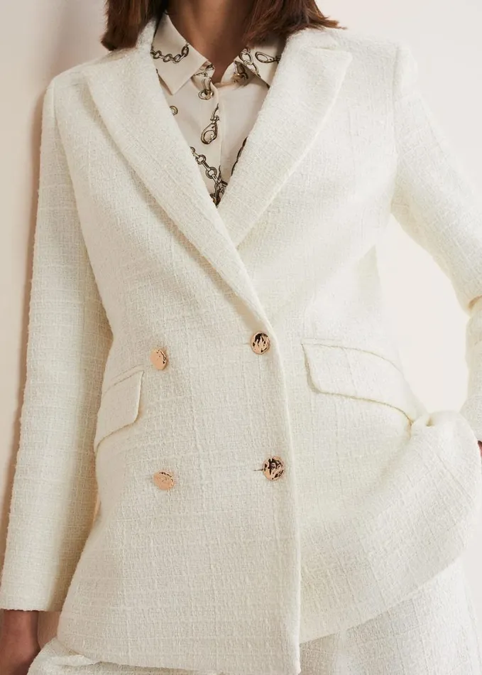Phase Eight Auden Cream Blazer Cream Women Jackets