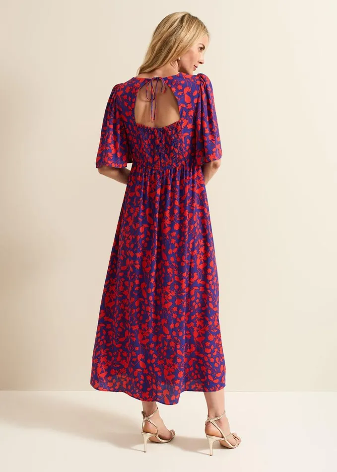 Phase Eight Ayesha Floral Midaxi Dress Redpurple Women Dresses