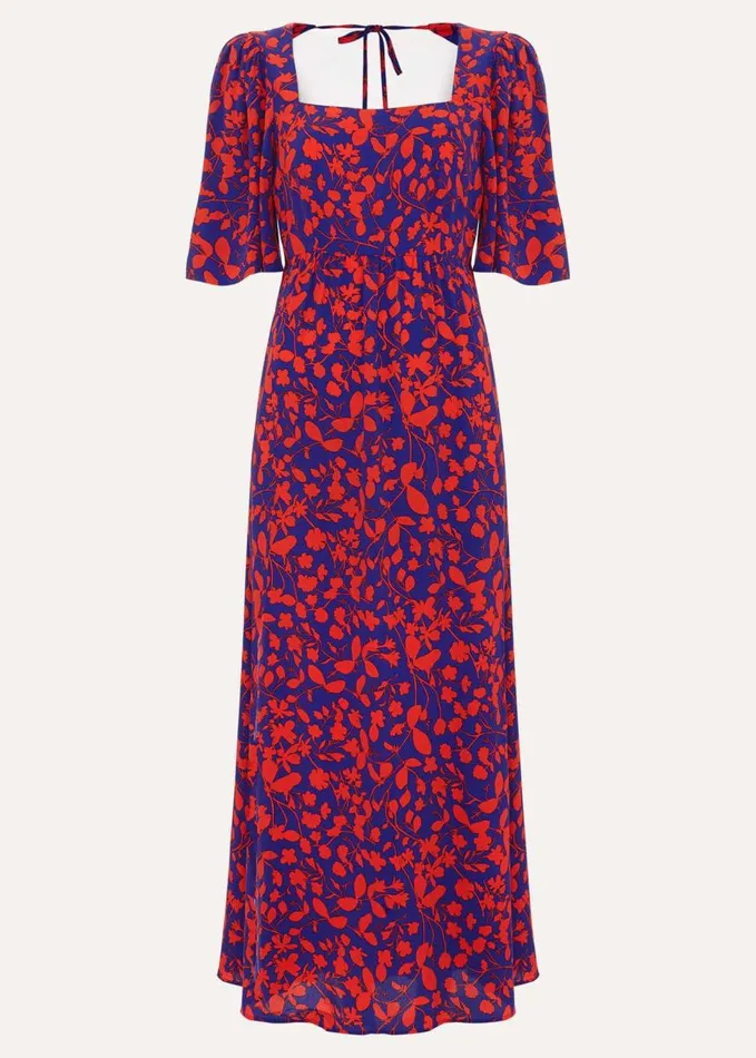Phase Eight Ayesha Floral Midaxi Dress Redpurple Women Dresses